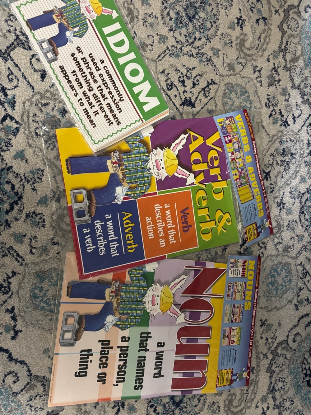 Lasting Lessons Learning Posters - Verbs & Adverbs, Nouns, Idiom Set
